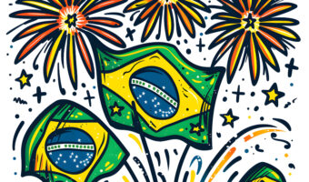 fogos-de-artificio-brasileiros-e-bandeira-3d-icon-flat-festive-celebracao-da-independencia-em-estilo-doodle-cartoon