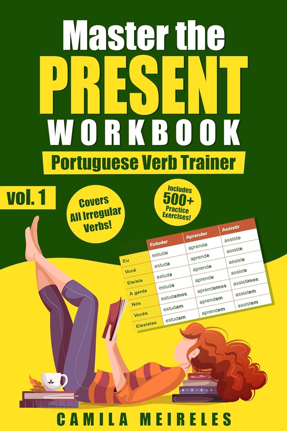 Cover of Master the Present Conjugation in Brazilian Portuguese workbook