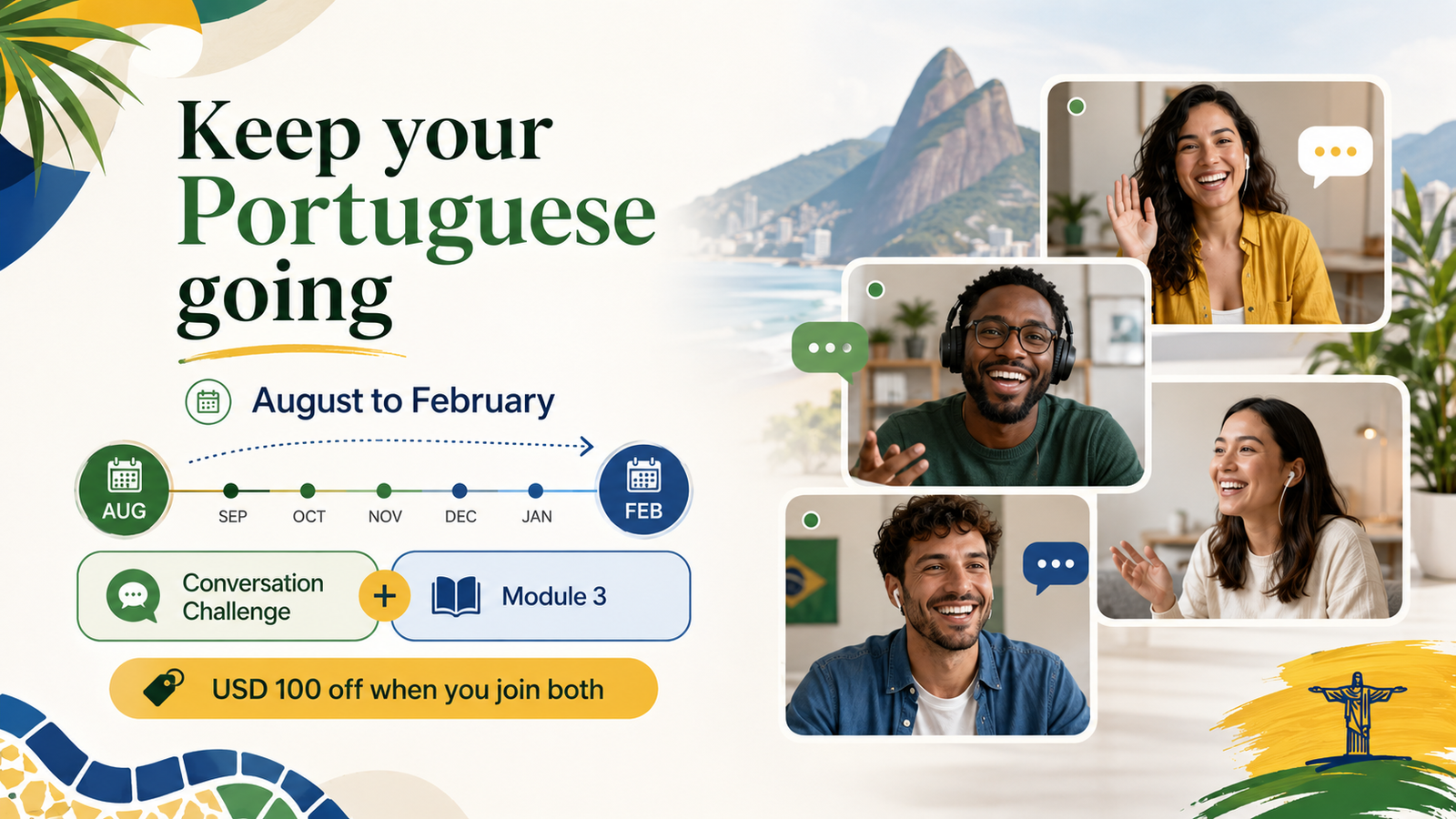 August CONVERSATIONAL CHALLENGE + MODULE 3 SEPTEMBER