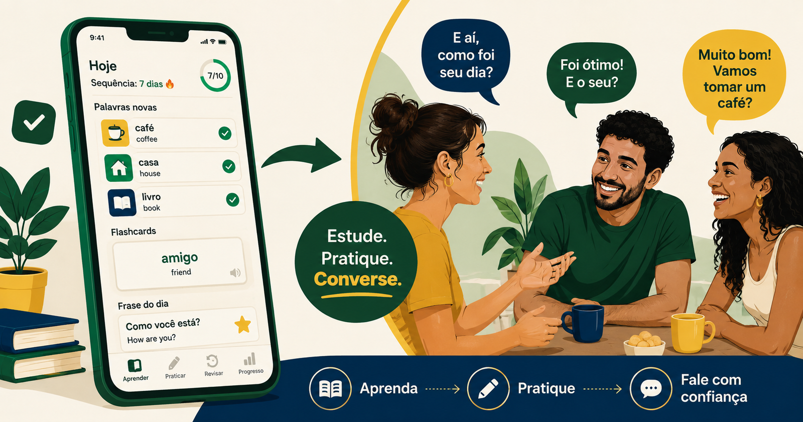 Language app study leading toward real Brazilian Portuguese conversation practice